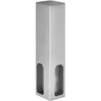 Support d'angle à suspendre pour barre de penderie rectangulaire inox look brossé / pce