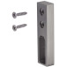 Support latéral à visser pour barre de penderie rectangulaire inox look brossé / pce