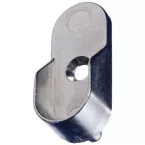 Nickel-Plated Side Support for Oval Wardrobe Rail / pc