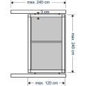 CanDo Standard Sliding Insect Screen Kit with Top and Bottom Guide Rail 1200 x 2400 mm Anthracite per piece