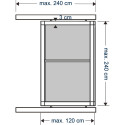 Cando "Standard" schuifhorrenkit met 1200 x 2400 opening en boven- en onderkader Lengte 2400 mm wit / pce