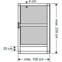 Kit moustiquaire porte Cando Comfort fixation sur dormant de porte 235x100 Anthracite / pce