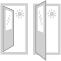 Cando Comfort deurinsectenhorren, bevestigd aan het deurkozijn 235x100 Wit / pce