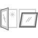 Kit moustiquaire fenêtre Standard Cando 17x17mm 100x120 anthracite / pce