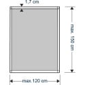 Kit moustiquaire fenêtre Standard Cando 17x17mm 120x150 blanc / pce