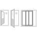 Klamboeset met 5 schuiflatten Cando 120x260 zwart / pce
