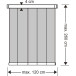 Klamboeset met 5 schuiflatten Cando 120x260 zwart / pce