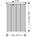 Cando 4-slat schuifhor kit 95x235cm zwart / pce