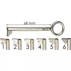 JuNie 305 Lever Lock Key Nickel-Plated Variation 5 per piece