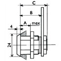 Nokkenslot  0906 met vlakke sluitlip voor max. paneeldikte 12mm / pce