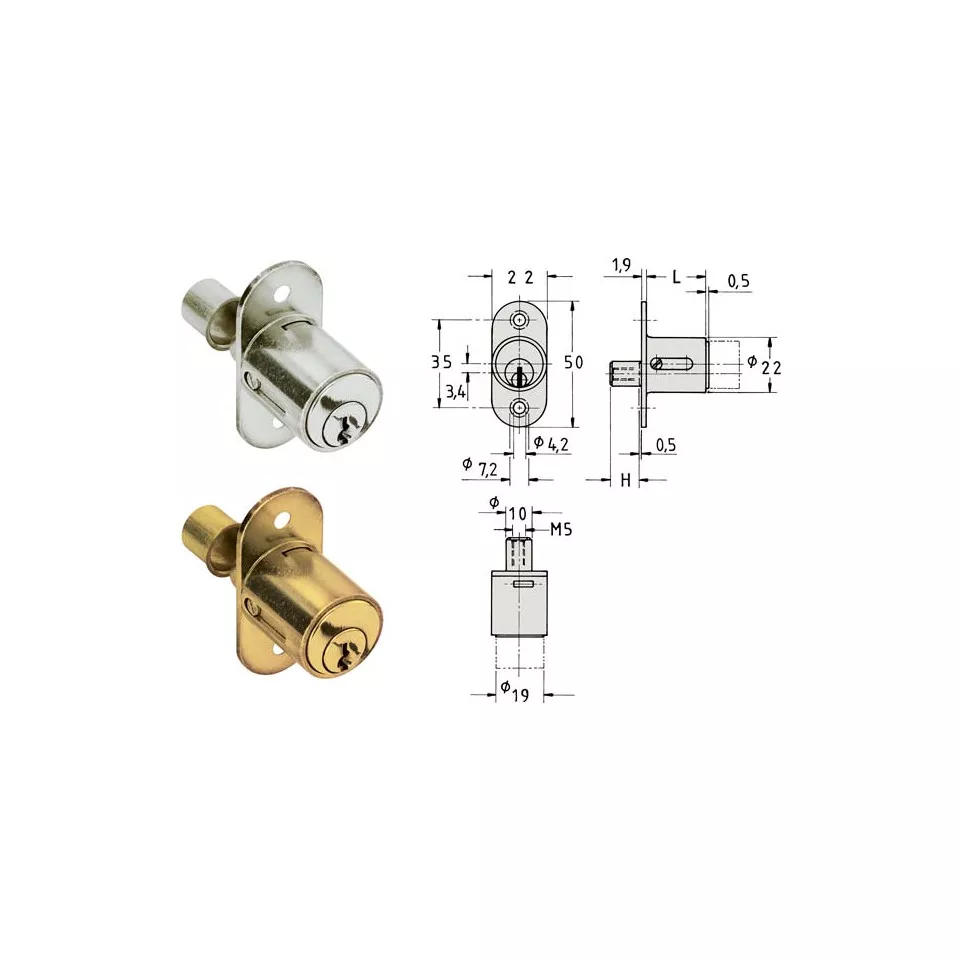Junie Push Cylinder Lock for Sliding...