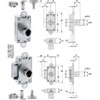 JuNie 8505 Espagnolette Lock Without Cylinder Backset 25 mm per piece