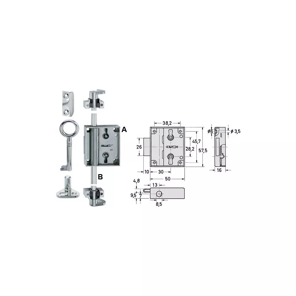 JuNie 7010 Round Espagnolette Lock...
