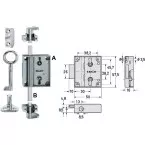 Ronde draaistangslot & toebehoren Junie 7010 sleutelnummer 5 / pce
