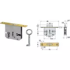 JuNie Mortise Deadbolt Lever Lock Brass Faceplate 30mm per piece
