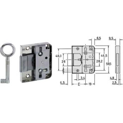 JuNie 704 Deadbolt Rim Lock False Lever 50mm Backset per piece