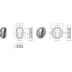 Round Rosette for EURO Cylinder Junie / pc