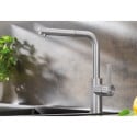 Mitigeur Blanco LANDORA Inox Brossé + douchette Bec 360° / pce