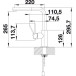 Mitigeur Blanco LANDORA Inox Brossé + douchette Bec 360° / pce