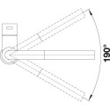 Mitigeur Blanco LANDORA Inox Brossé + douchette Bec 360° / pce