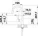 Blanco CANDOR inox ééngreepsmengkraan + 360° uitloop douchette / pce