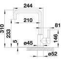 Blanco MILI Chroom 360° "J" uitloop / pce