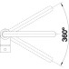 Blanco MILI Chroom 360° "J" uitloop / pce