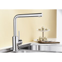 Blanco MILA Chrome Straight Spout Kitchen Mixer Tap 90° 360° per piece