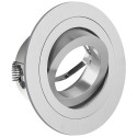 Houder Morena rond richtbaar alu-inox look / pce
