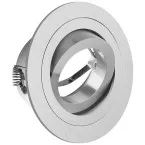 Morena Adjustable Round Aluminum Stainless Steel Look LED Spotlight Mount per piece