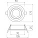 Houder Morena rond richtbaar alu-inox look / pce