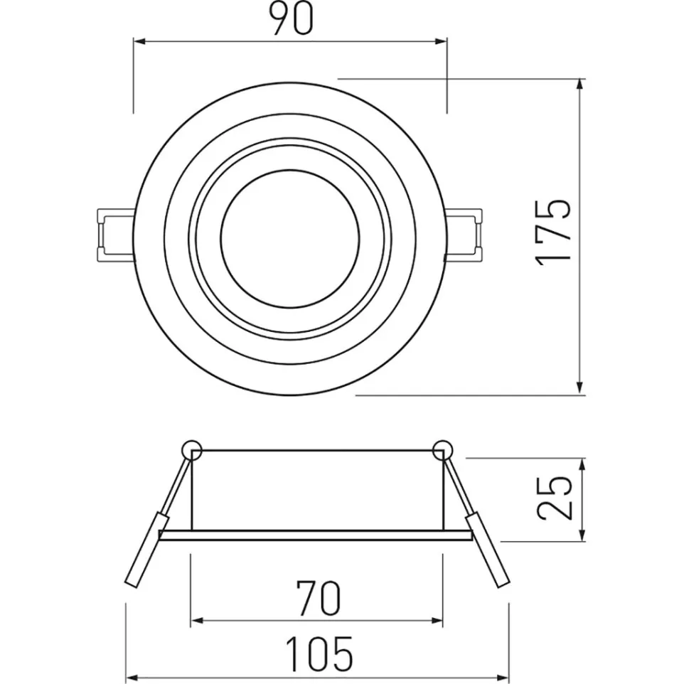 Houder Morena rond richtbaar alu-inox...