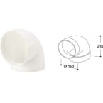 Coude 90° tube rond Ø 150...