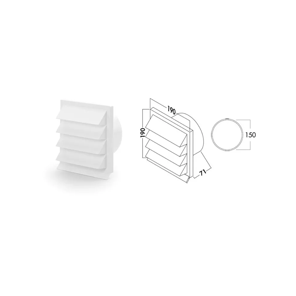Grille extérieure en plastique,...