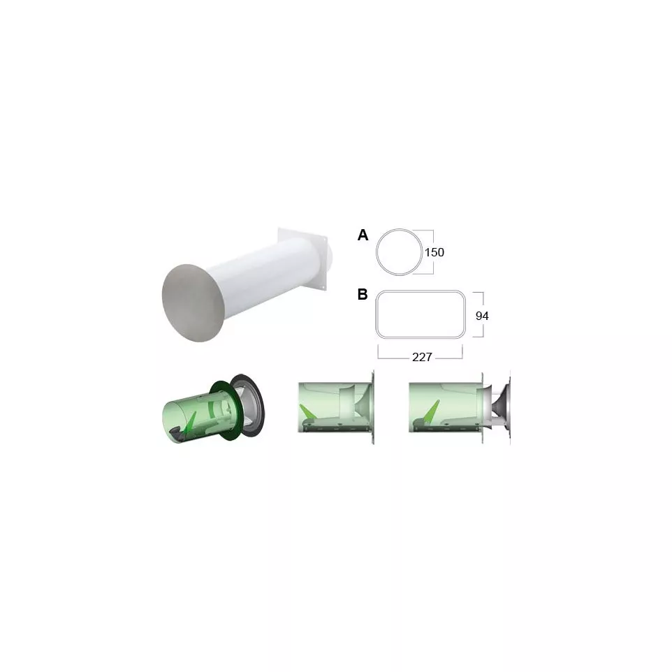 Naber Flow Star GTS Wall Duct with...
