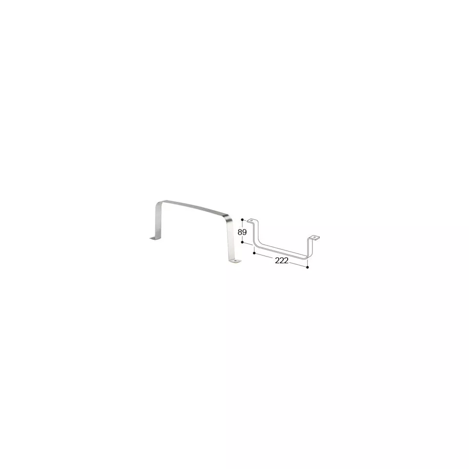 Fixation pour tube plat 222 x 89 mm /...