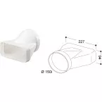 Raccord tube plat-rond / pce
