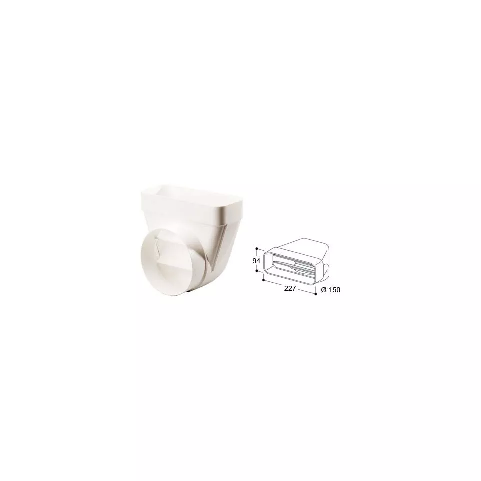 Elleboog 90° platronde buis / pce