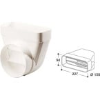 Coude 90° tube plat-rond / pce