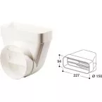 Coude 90° tube plat-rond / pce
