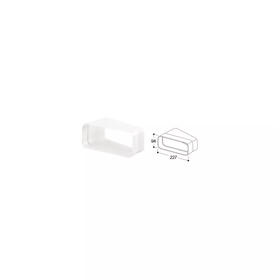 Coude horizontal 15° tube plat / pce