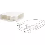 Horizontale bocht 90° platte buis / pce