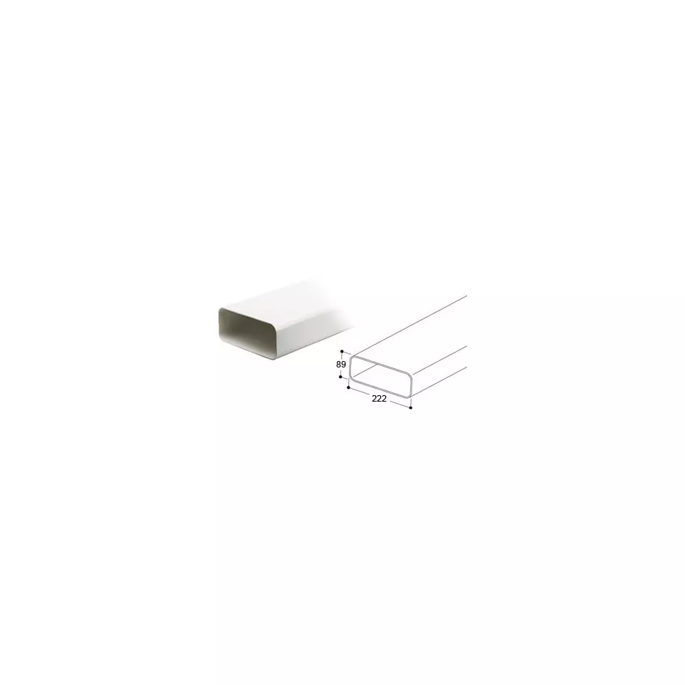 Flat Tube 222 x 89 mm per meter
