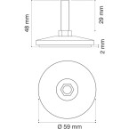 Pied stabilisateur inox...