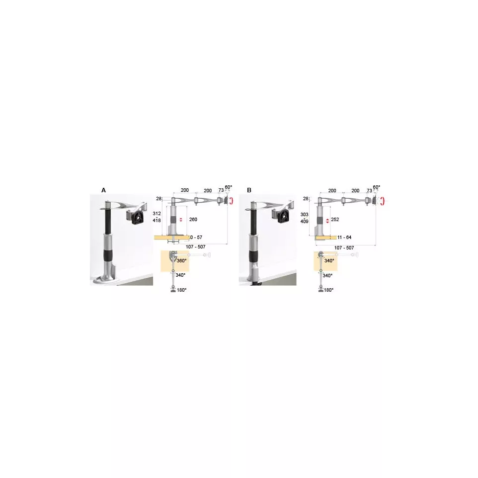 Hettich ARTICA MONO 24 / 61cm Scherm...