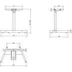 Piètement de table Contuo électrique 80 kilos blanc / pce