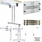 Round Folding Table Legs No. 75 Set of 2