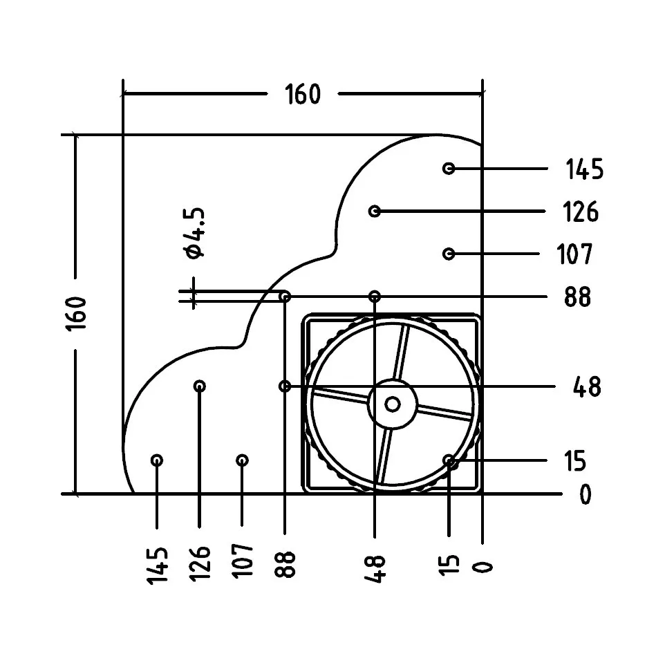 Tafelpoten 271R vierkant 80x80mm...