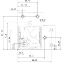 Tafelpoten 263R vierkant 60x60mm wit met structuur hoogte 710mm / 4pce