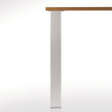 Set of 4 Square Table Legs 263R Stainless Steel Look 60x60mm Height 710mm per piece